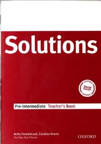 Solutions Pre-intermediate Teachers Book